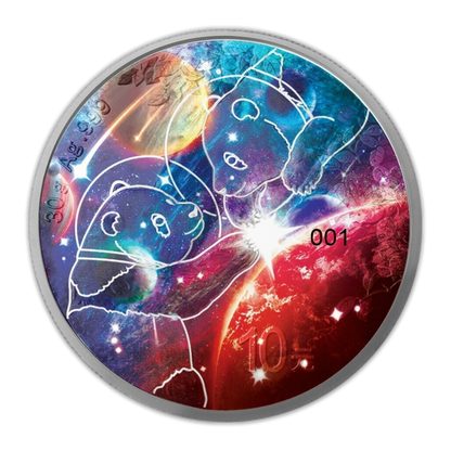 2023 Panda Glowing Galaxy 1 oz Silver - China Mint