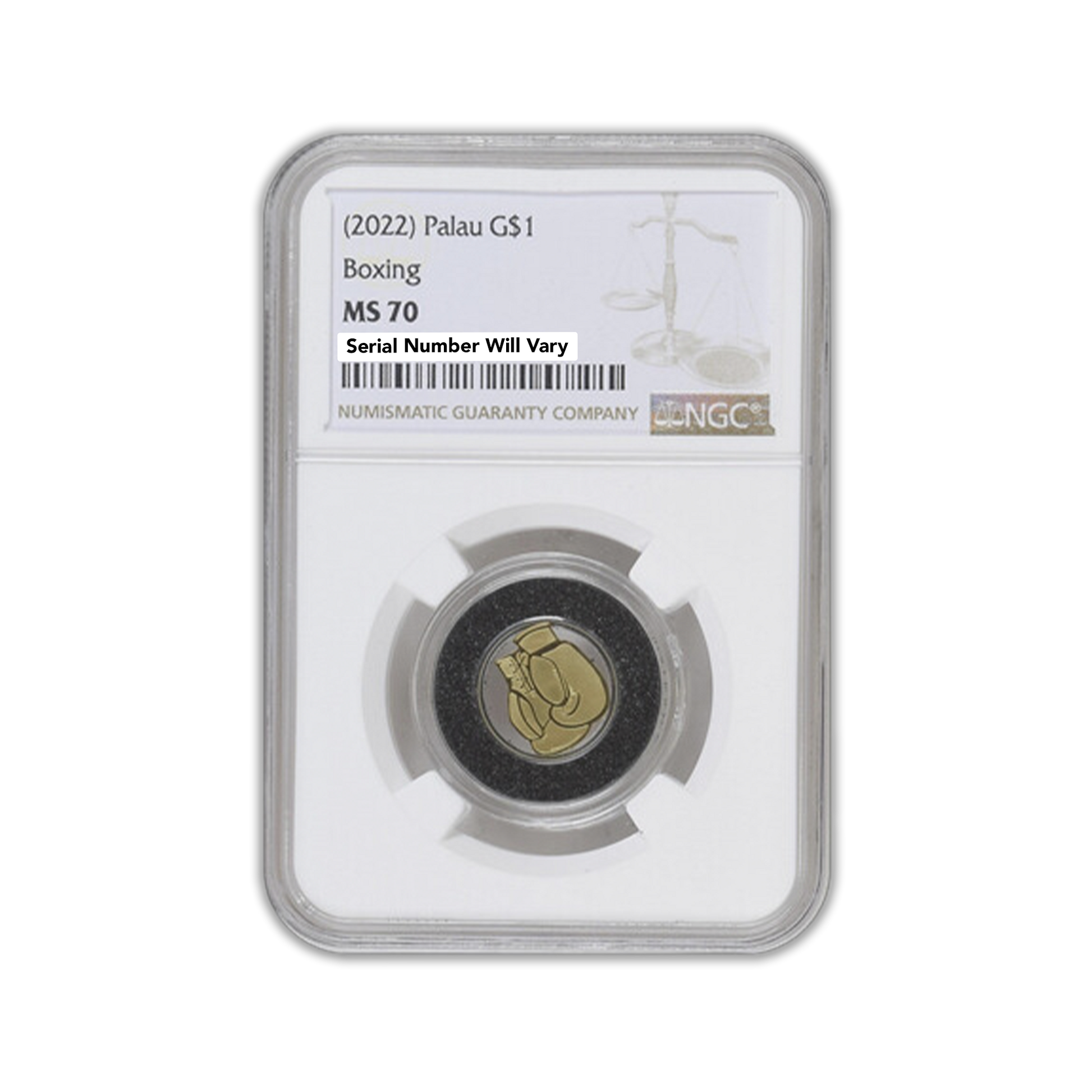 2022 Palau Boxing 0.5 gram Gold - NGC MS70 - CoinsTV