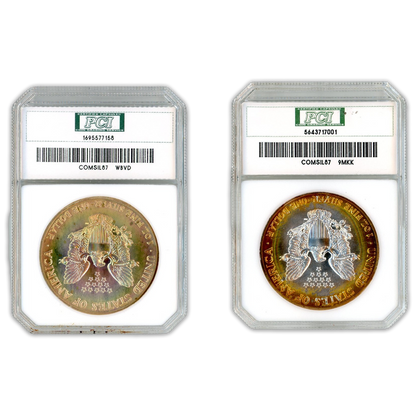 1987 Silver Eagle -Toning - PCI MS67