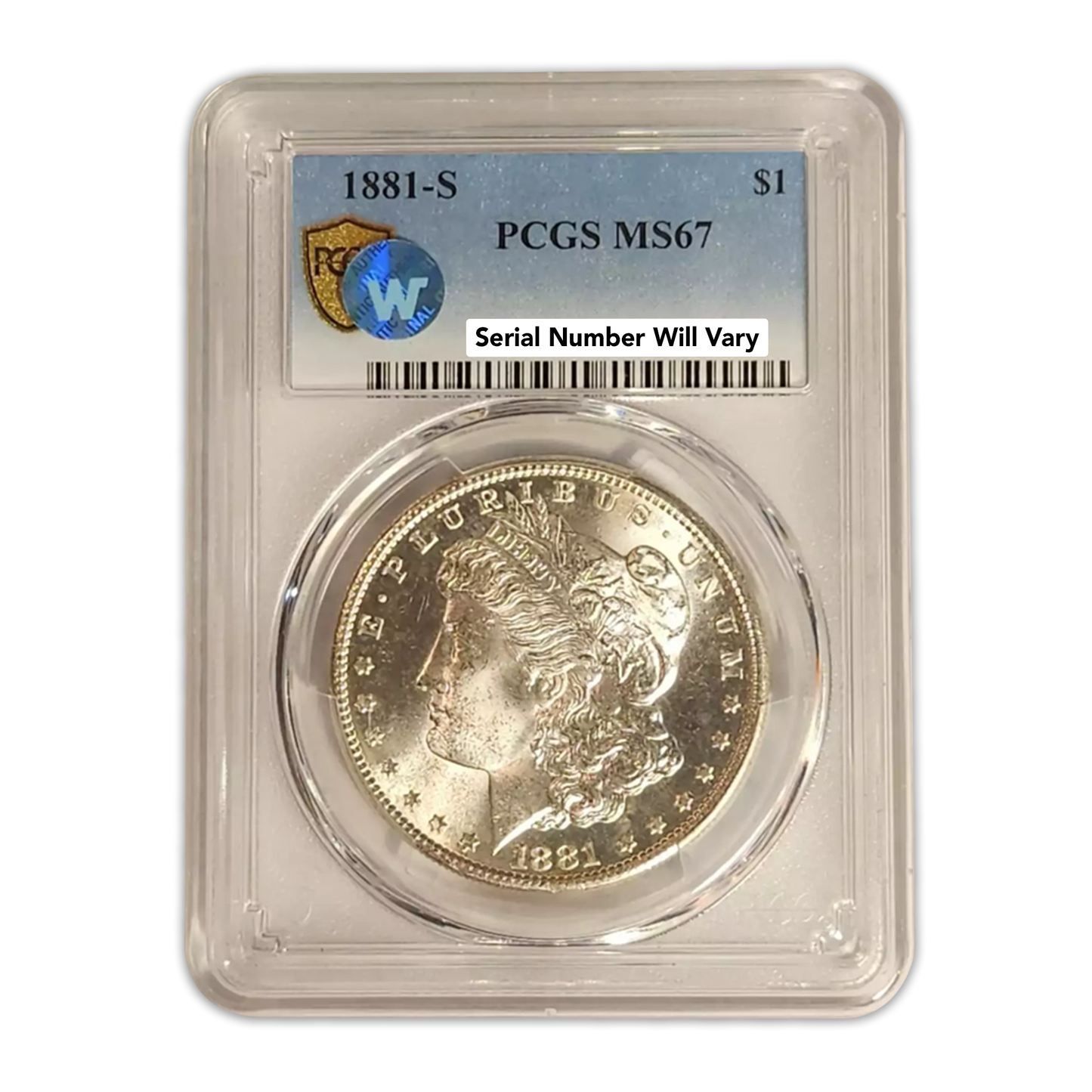 1881-S Morgan Silver Dollar San Francisco - PCGS MS67 Sight White