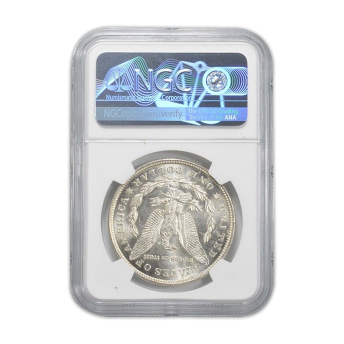 1921 Morgan Silver Dollar Philadelphia - NGC Brilliant Uncirculated 100th Year Anniversary Label