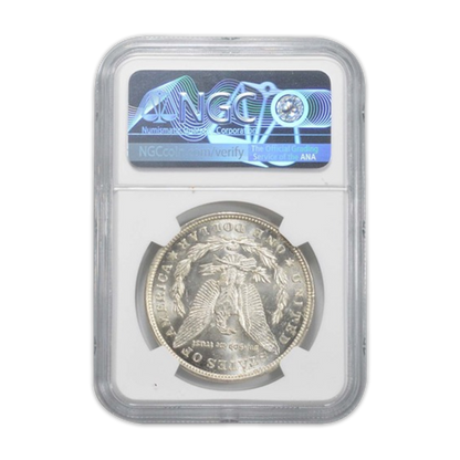 1921 Morgan Silver Dollar Philadelphia - NGC Brilliant Uncirculated 100th Year Anniversary Label