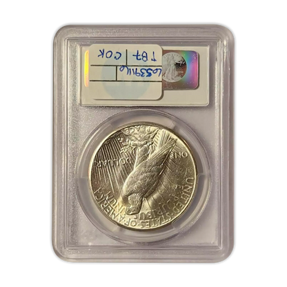 1928 Peace Silver Dollar Philadelphia - PCGS AU58 Sight White