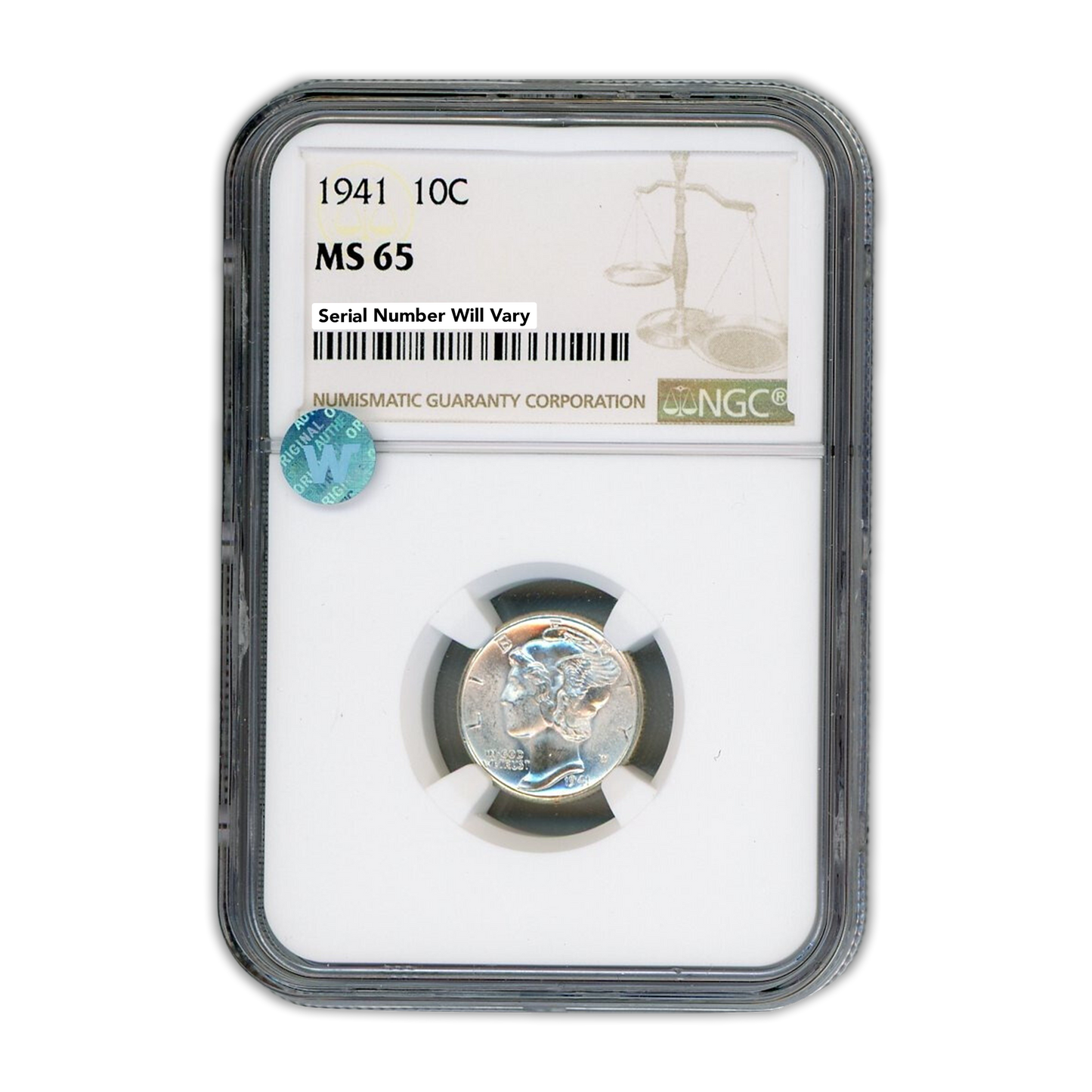 1941 Mercury Dime - NGC MS65 Sight White - CoinsTV