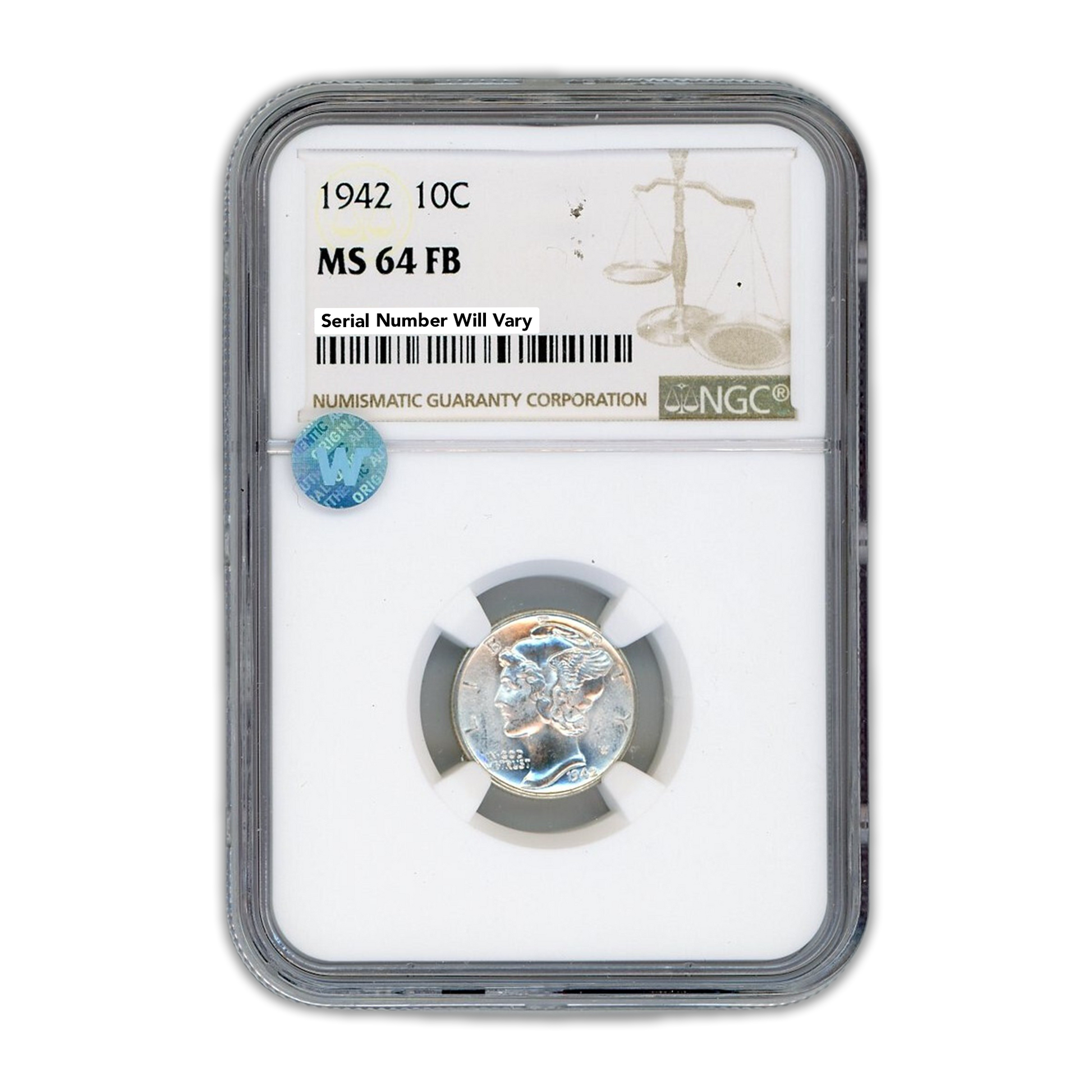 1942 Mercury Dime - NGC MS64 FB Sight White - CoinsTV