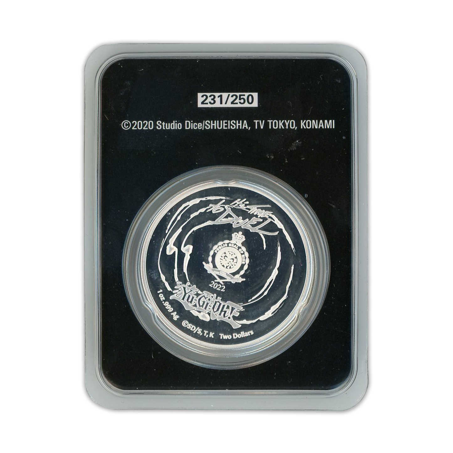 2022 1oz Niue YuGiOh Blue Eyes White Dragon .999 Silver Coin