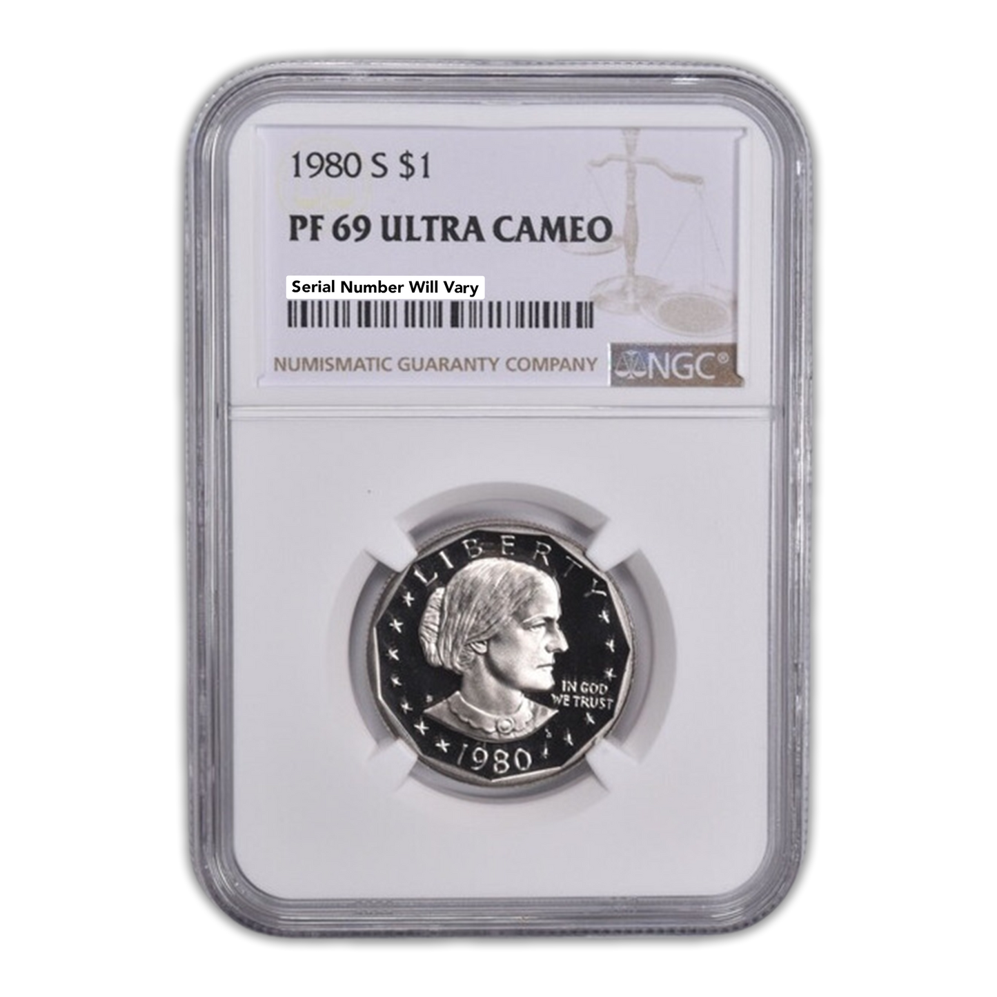 1980 S Susan B Anthony Dollar - NGC PF69 Ultra Cameo - CoinsTV