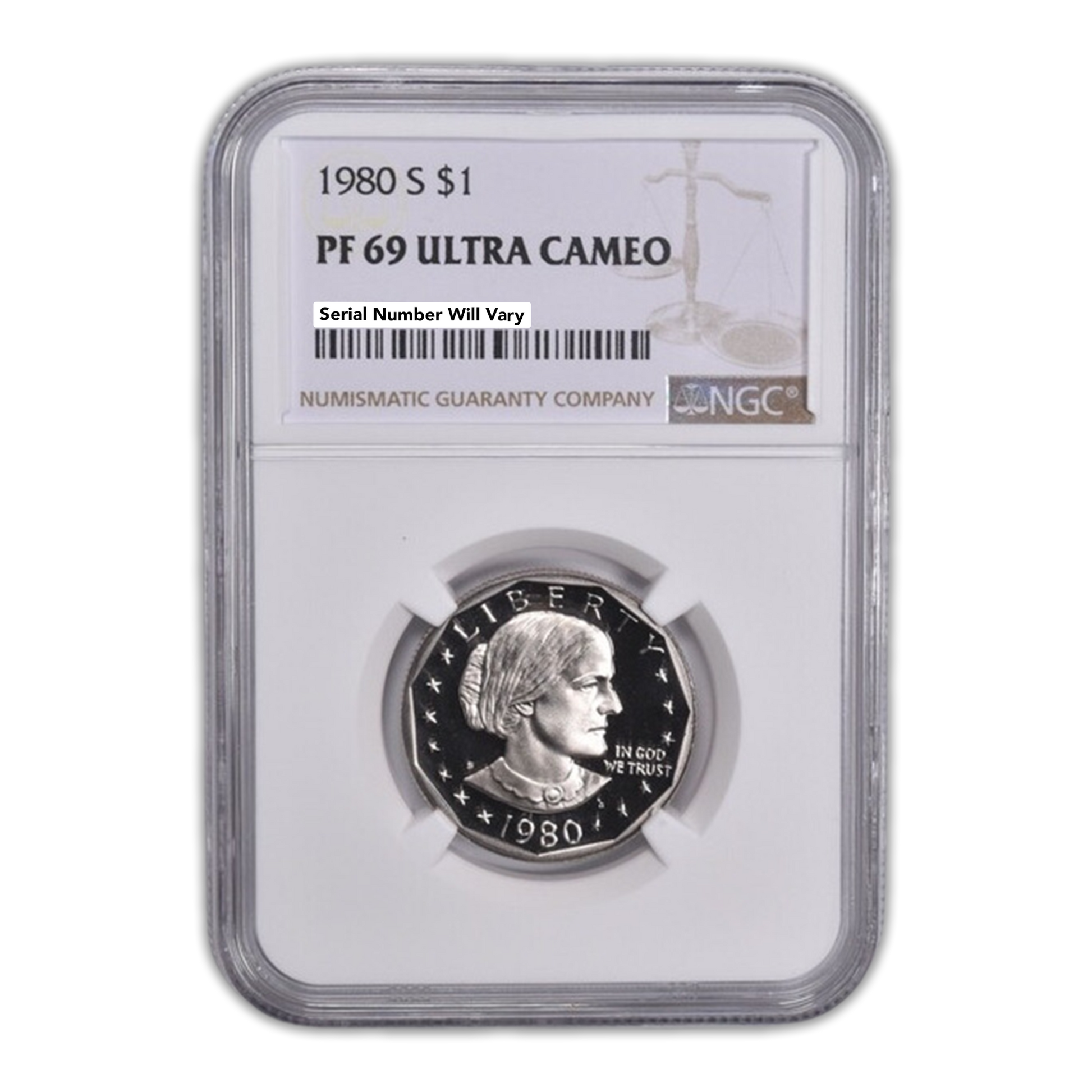 1980 S Susan B Anthony Dollar - NGC PF69 Ultra Cameo - CoinsTV