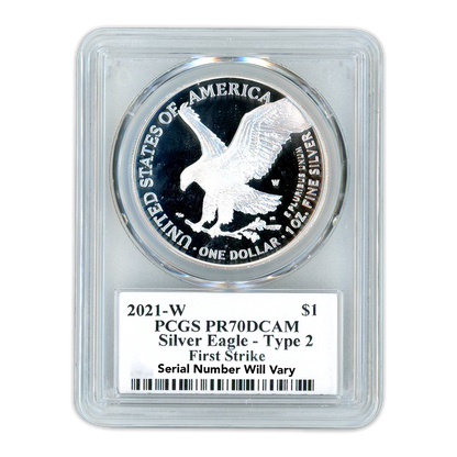 2021-W Silver Eagle General Casey - Type 2 - PCGS PR70DCAM