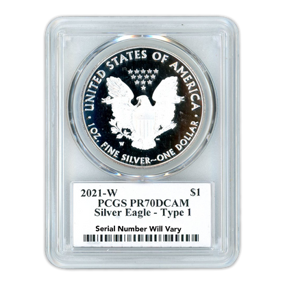 2021-W Silver Eagle General Casey - Type 1 - PCGS PR70DCAM