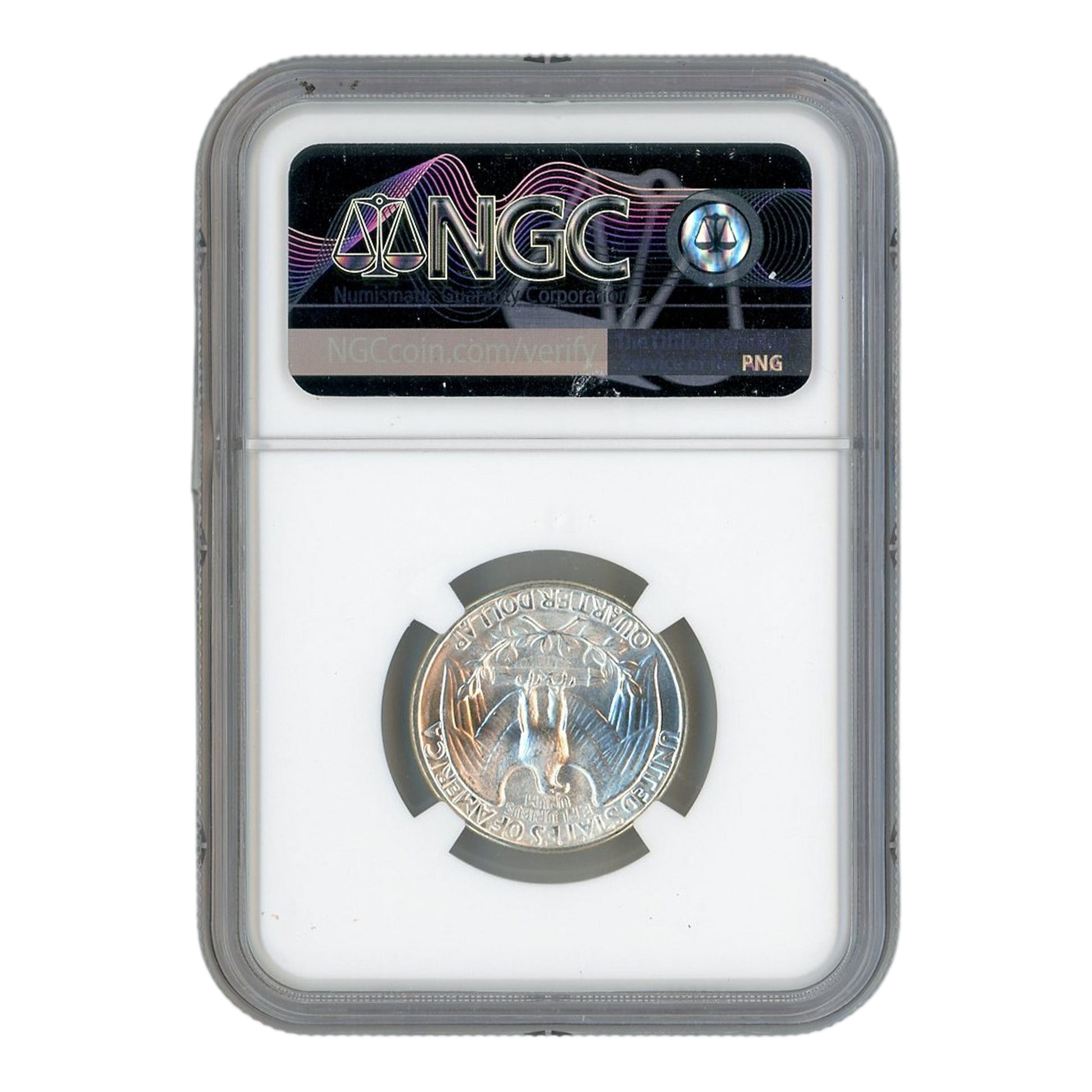 1943 S Washington Silver Quarter - NGC MS65 Sight White - CoinsTV