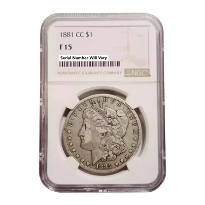 1881 CC Morgan Silver Dollar Carson City - NGC F15