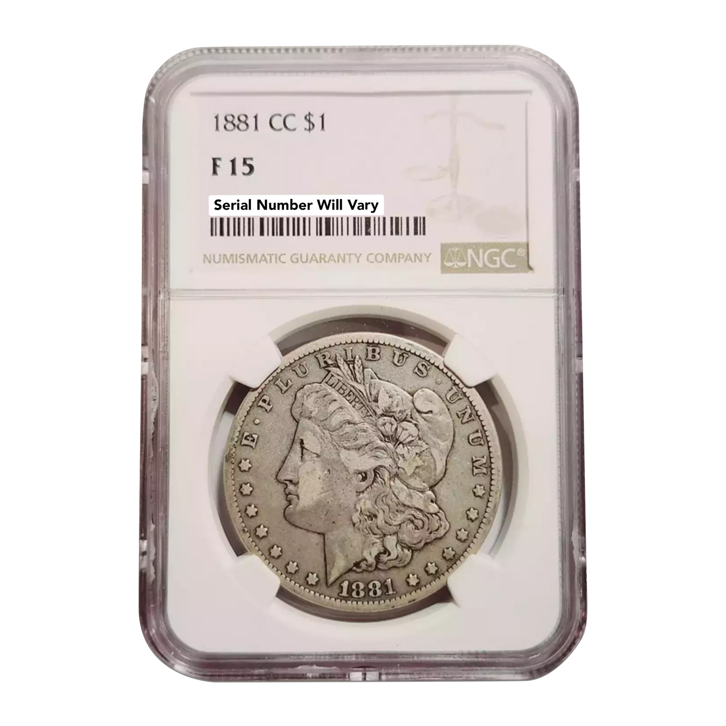1881 CC Morgan Silver Dollar Carson City - NGC F15
