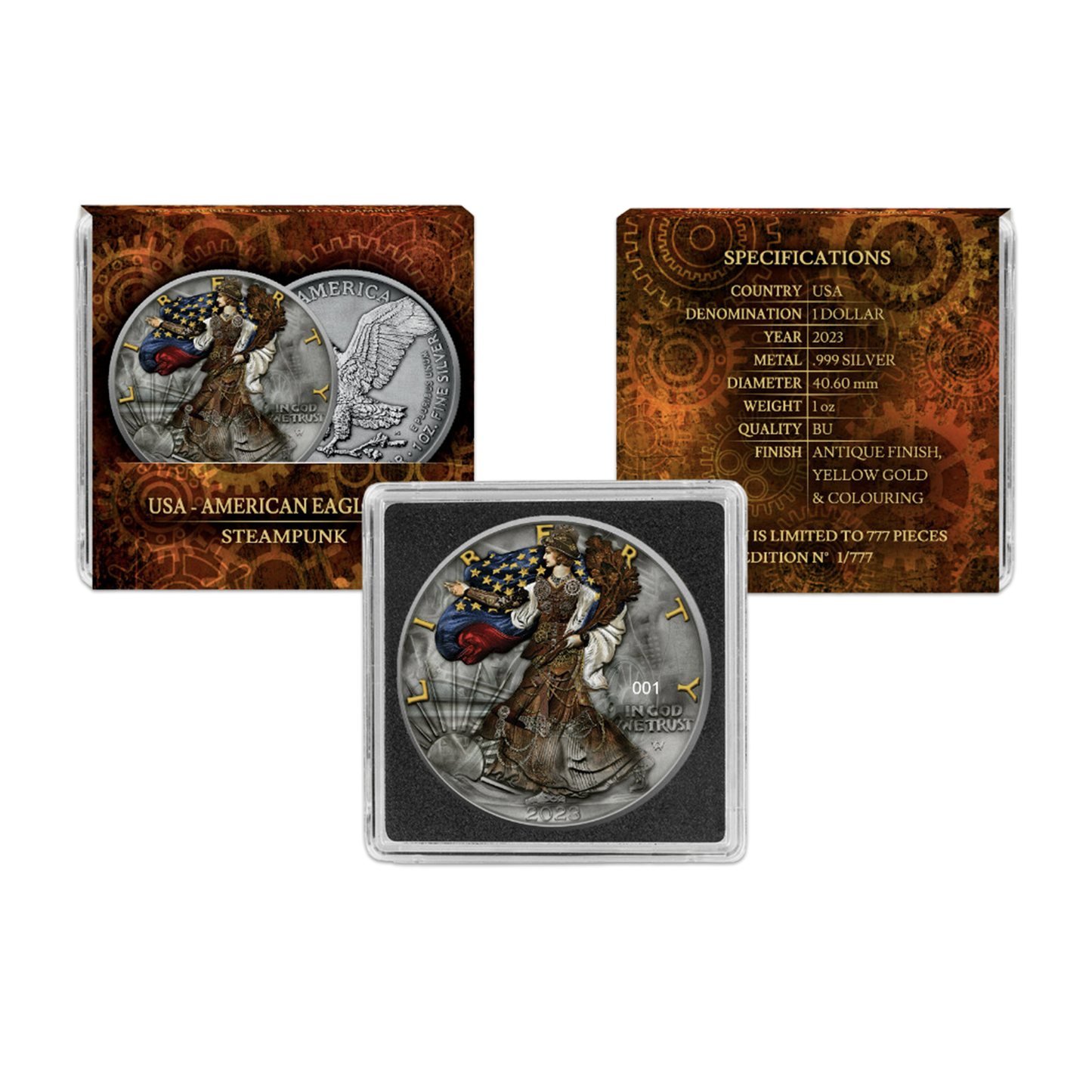 2023 1 oz Steampunk Silver Eagle - Germania Mint