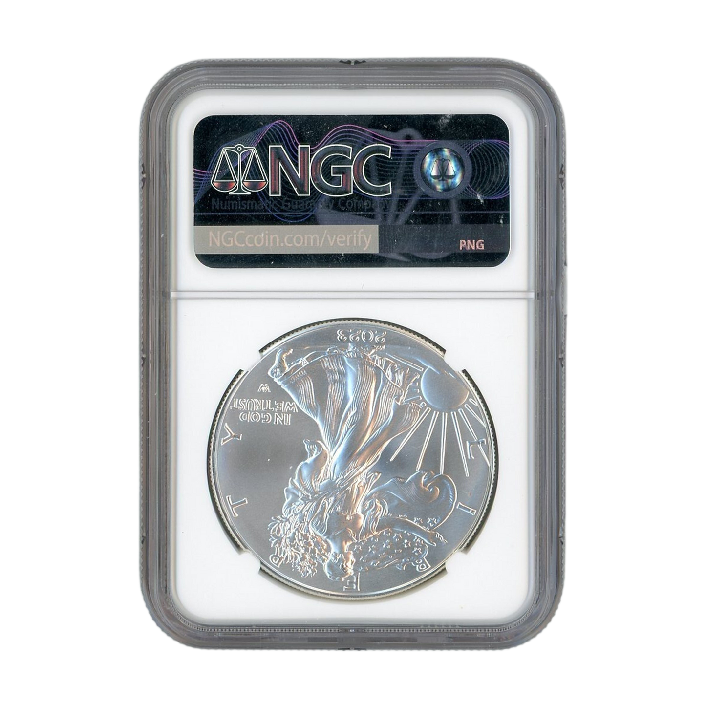 2023 American Silver Eagle - Mint Error- Reverse Struck Thru - NGC MS69 First Day of Issue