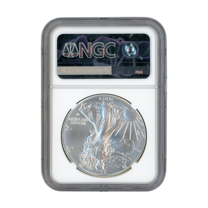 2023 American Silver Eagle - Mint Error- Reverse Struck Thru - NGC MS69 First Day of Issue