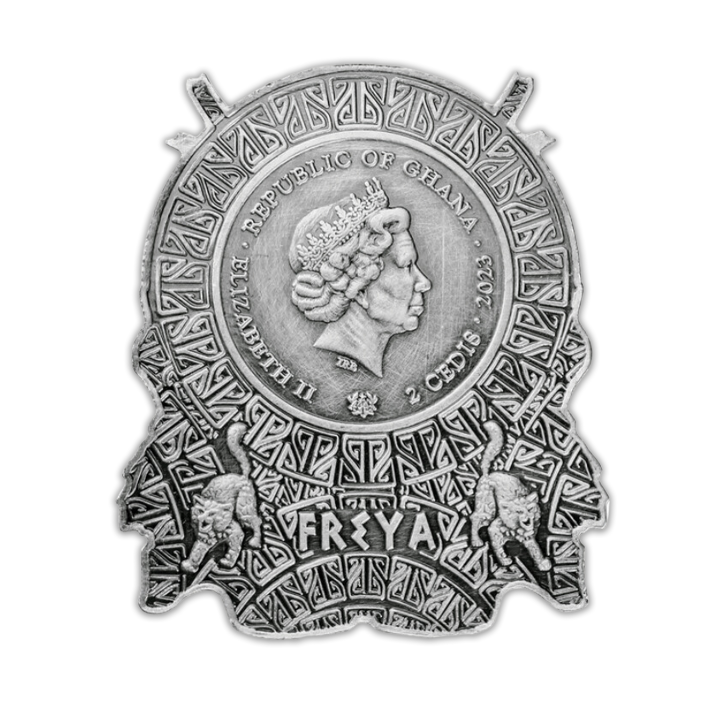 2022 Ghana Norse Gods - Freya Silver Plated - CoinsTV