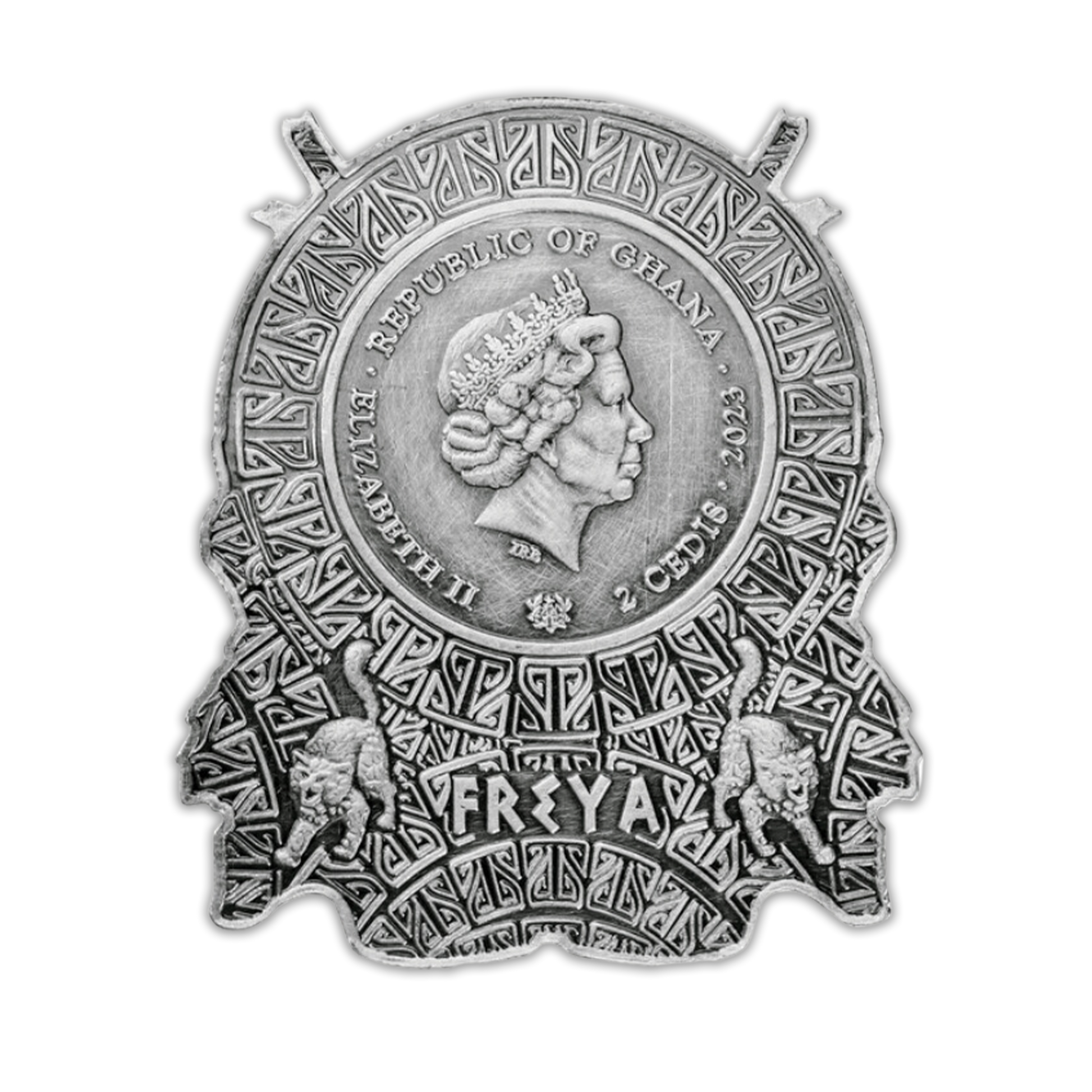 2022 Ghana Norse Gods - Freya Silver Plated - CoinsTV