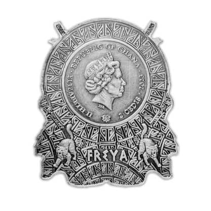 2022 Ghana Norse Gods - Freya Silver Plated - CoinsTV