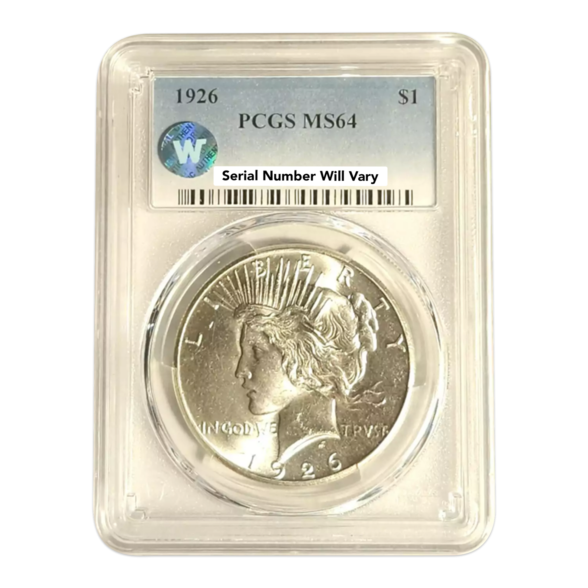 1926 Peace Silver Dollar Philadelphia - PCGS MS64 Sight White - CoinsTV