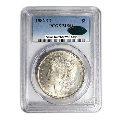 1882-CC Morgan Silver Dollar Carson City - CAC - PCGS MS64