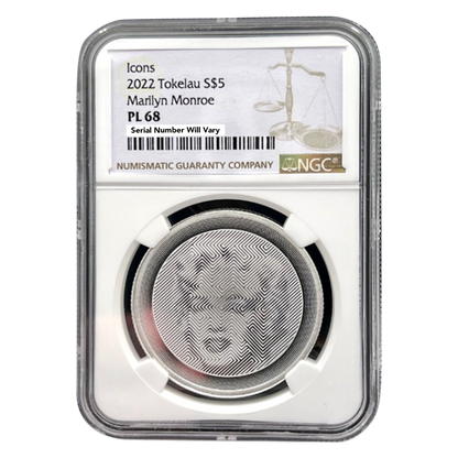 2022 Marilyn Monroe Tokelau- NGC MS68 PL - CoinsTV
