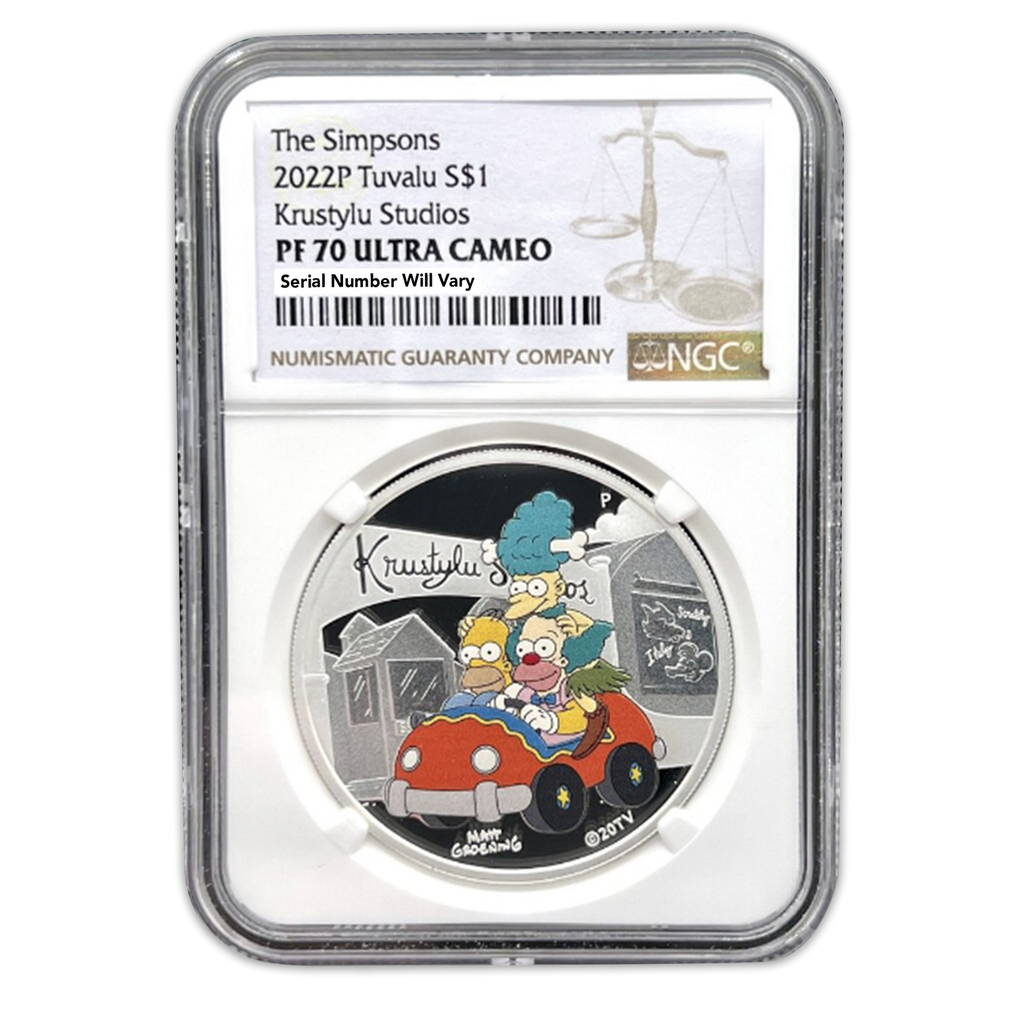 2022 Simpsons Krusty Lu Studios- NGC PF70 Ultra Cameo - CoinsTV