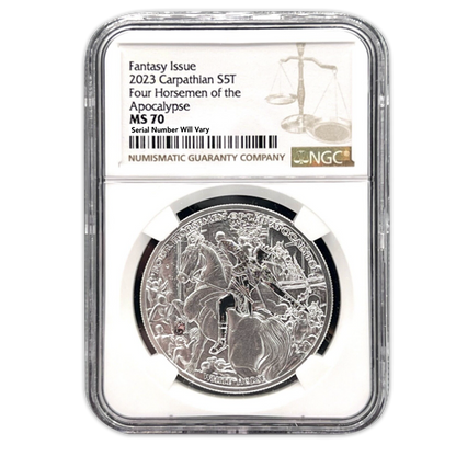 2023 Carpathian Four Horsemen of the Apocalypse - White Horse - NGC MS70 - CoinsTV