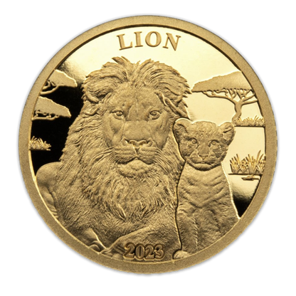 2023 Gold Lion with Cub - 0.5 gram Prooflike
