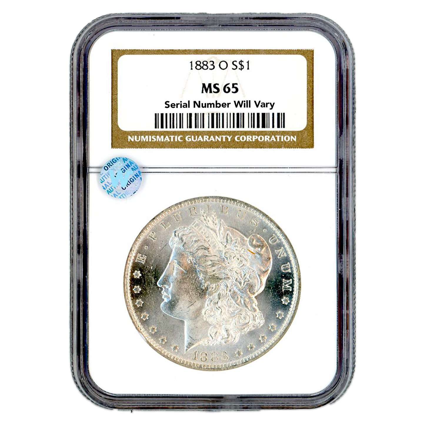 1883 O Morgan Silver Dollar New Orleans - NGC MS65 Sight White