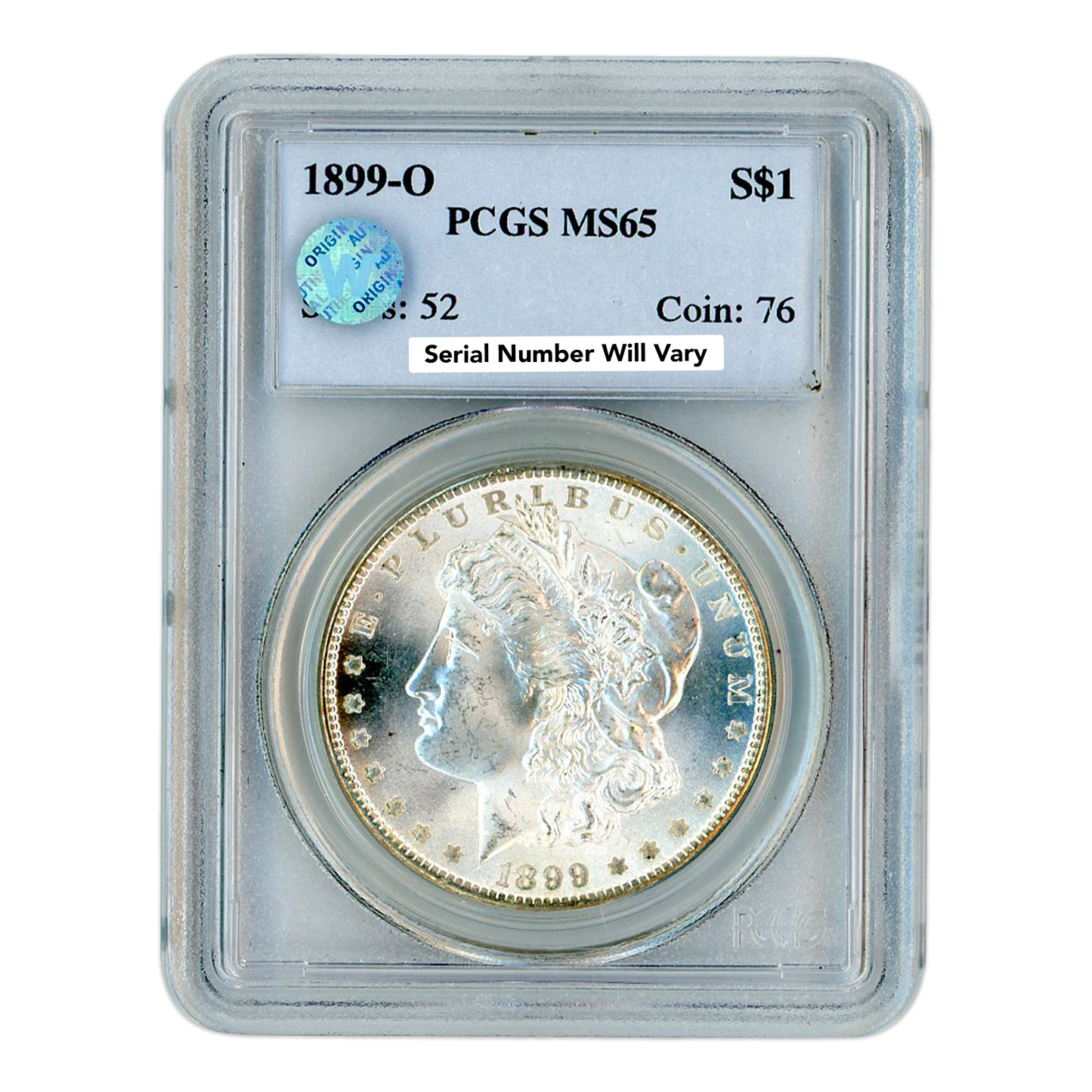 1899-O Morgan Silver Dollar New Orleans -PCGS MS65 Sight White