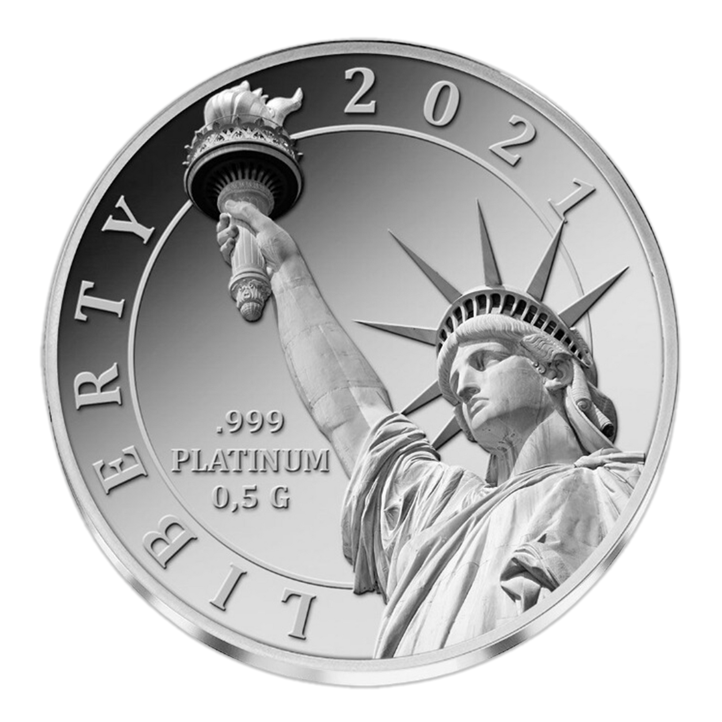 2021 0.5g Fiji Statue of Liberty Platinum