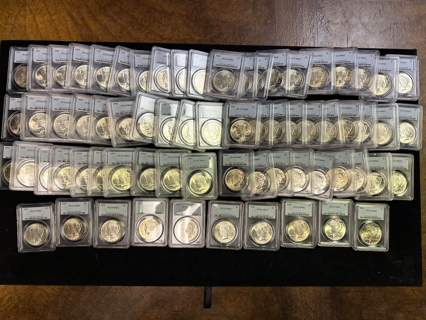 1922-1925 Peace Silver Dollar - Grab Bag - PCGS MS62 - CoinsTV