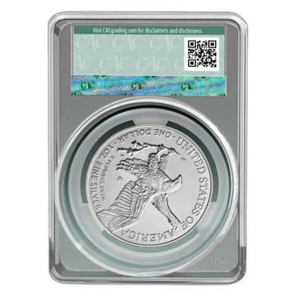 2024 Silver Eagle First Delivery - CAC MS70 - CoinsTV