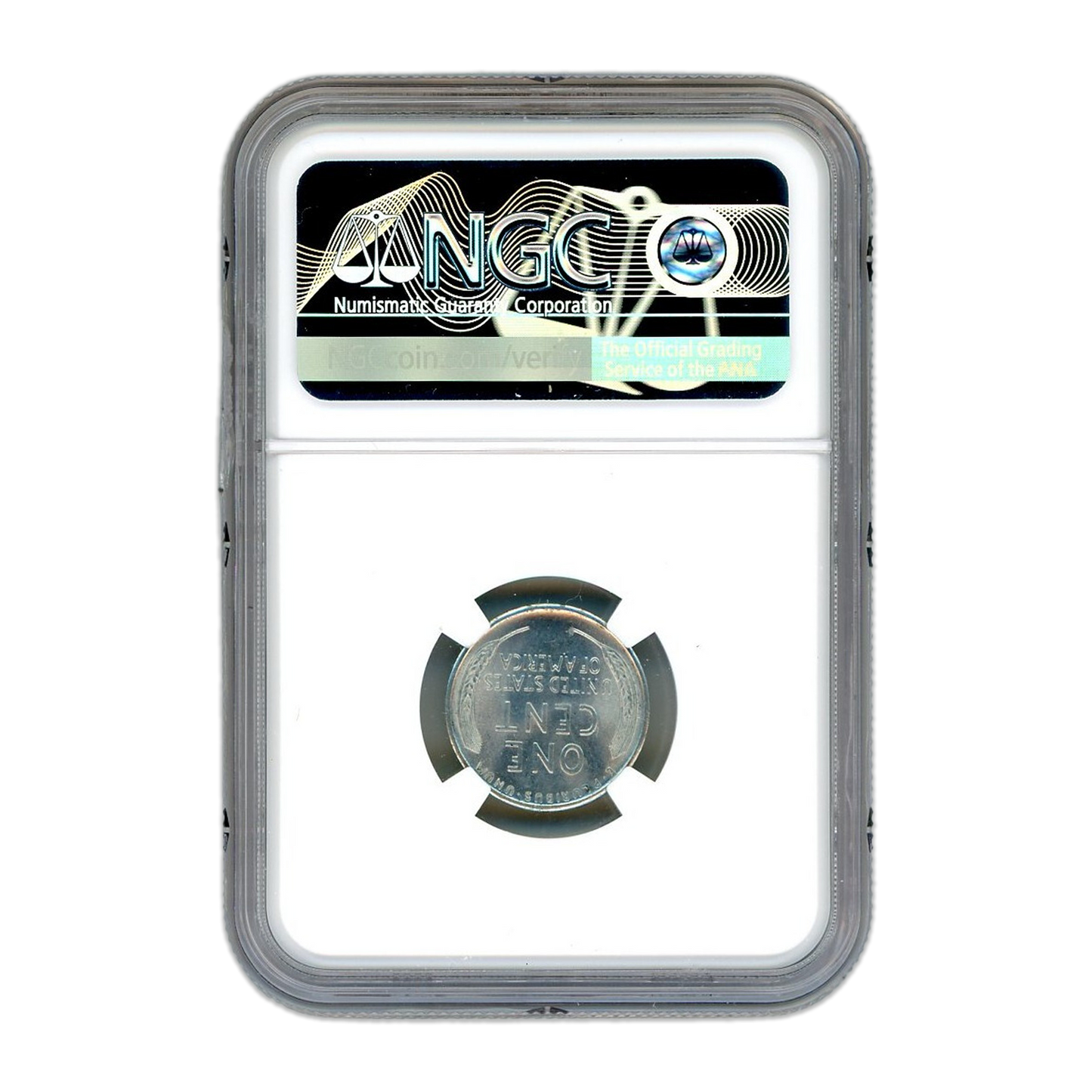 1943 Lincoln Steel Cent Denver - NGC MS66