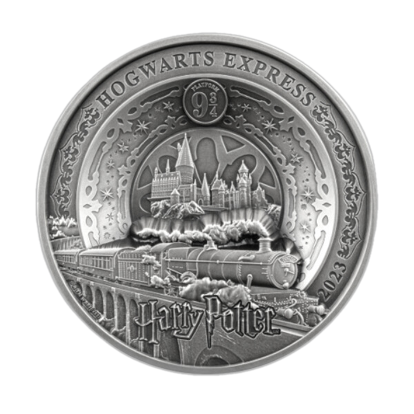 2023 Harry Potter 1 Kilo Hogwarts Express Ultra High Relief Silver