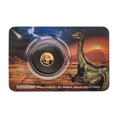 2021 Solomon Islands Age of Dinosaurs Gallimimus 0.5g Gold Proof 1/2 Gram