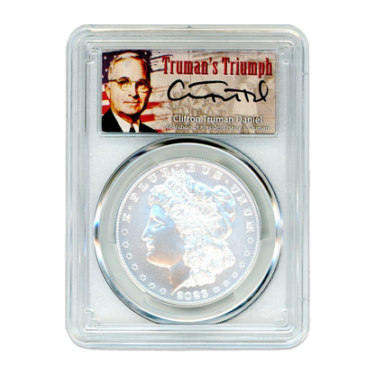 2023 Morgan & Peace Dollar 2 pc PCGS Trumans Triumph MS70 First Strike - CoinsTV