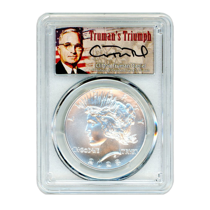 2023 Morgan & Peace Dollar 2 pc PCGS Trumans Triumph MS70 First Strike - CoinsTV