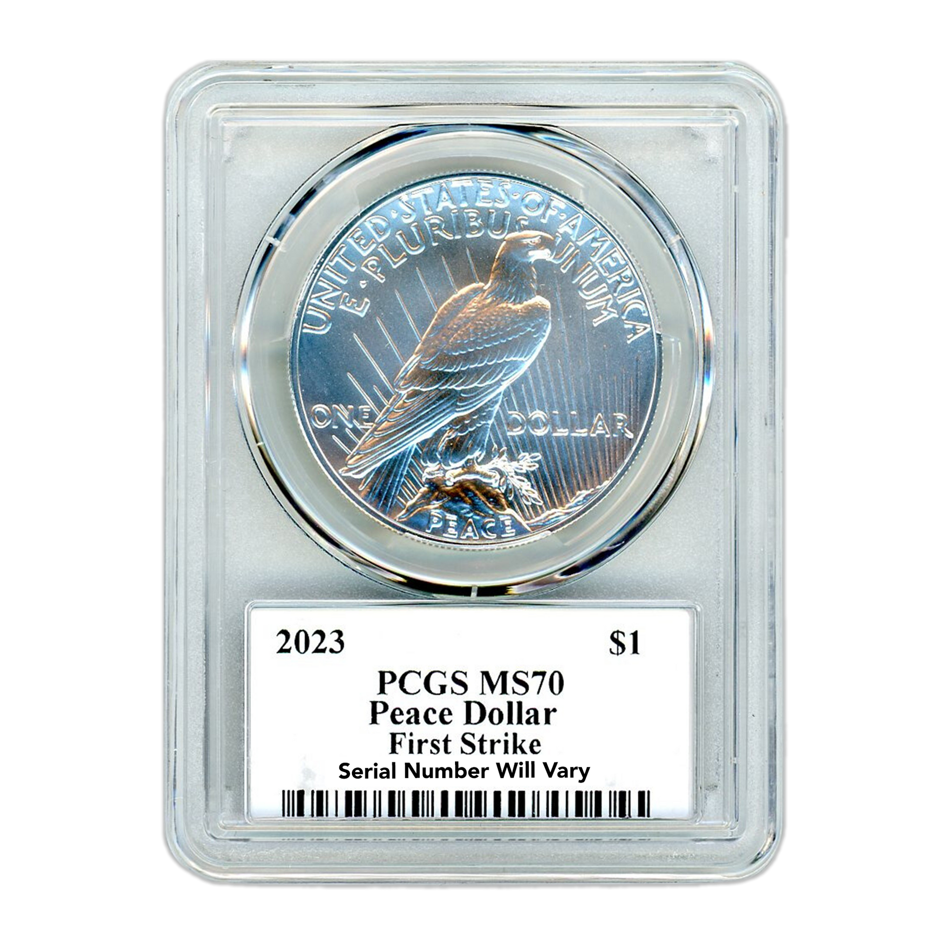2023 Morgan & Peace Dollar 2 pc PCGS Trumans Triumph MS70 First Strike - CoinsTV