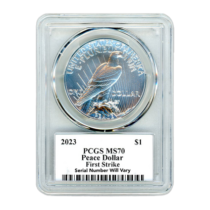 2023 Morgan & Peace Dollar 2 pc PCGS Trumans Triumph MS70 First Strike - CoinsTV