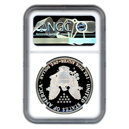 1986 S Silver Eagle - NGC PF70 Ultra Cameo Miles Standish Label
