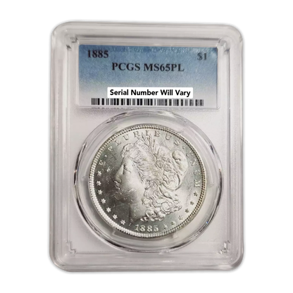 1885 Morgan Silver Dollar Philadelphia - PCGS MS65 PL
