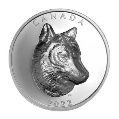 2022 Canada Wolf Extraordinary High Relief Silver Gem Proof