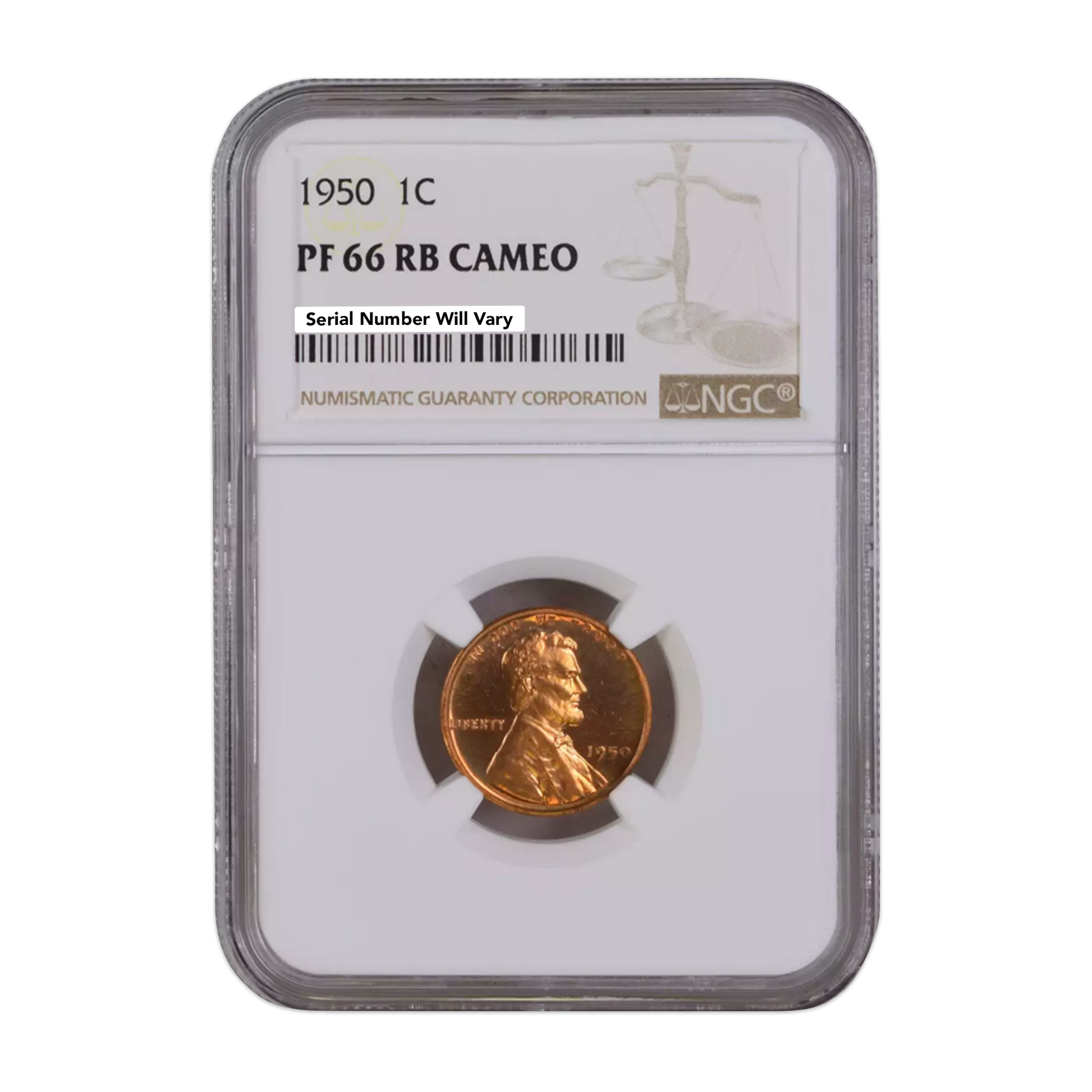 1950 Lincoln Wheat Cent NGC PF66 RB Cameo - CoinsTV