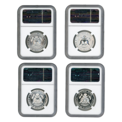 2014 Kennedy Silver Half Dollars - High Relief Early Releases - 4 pc Anniversary Set - NGC PF70 - CoinsTV