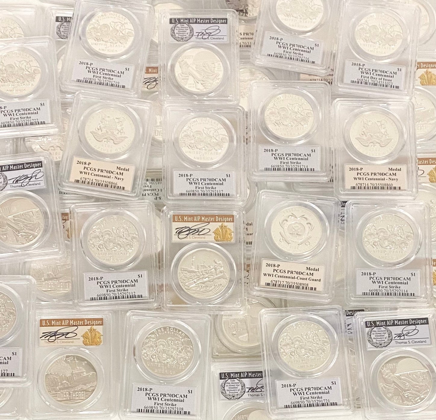 2018-P Miltary Medal Signature Label Grab Bag - PCGS PR70 DCAM - CoinsTV