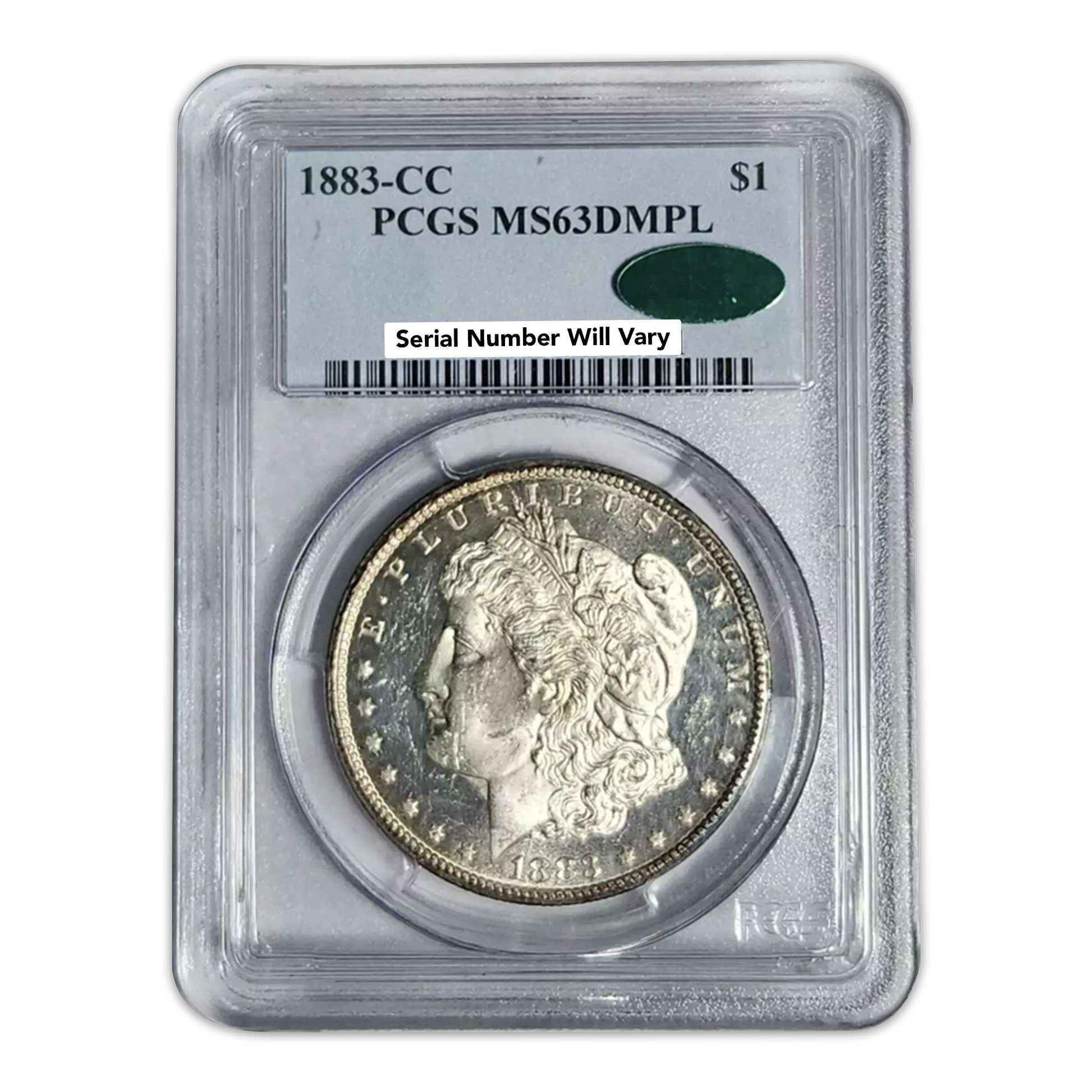 1883-CC Morgan Silver Dollar Carson City - CAC - PCGS MS63 DMPL - CoinsTV