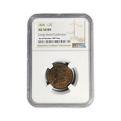 1828 Classic Head Half Cent - NGC AU50 BN