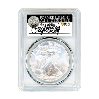 2020 (P) Silver Eagle - Business Strike - Type 1 Emergency Production - PCGS MS70 First Strike - Gary Whitley Signature Label - CoinsTV